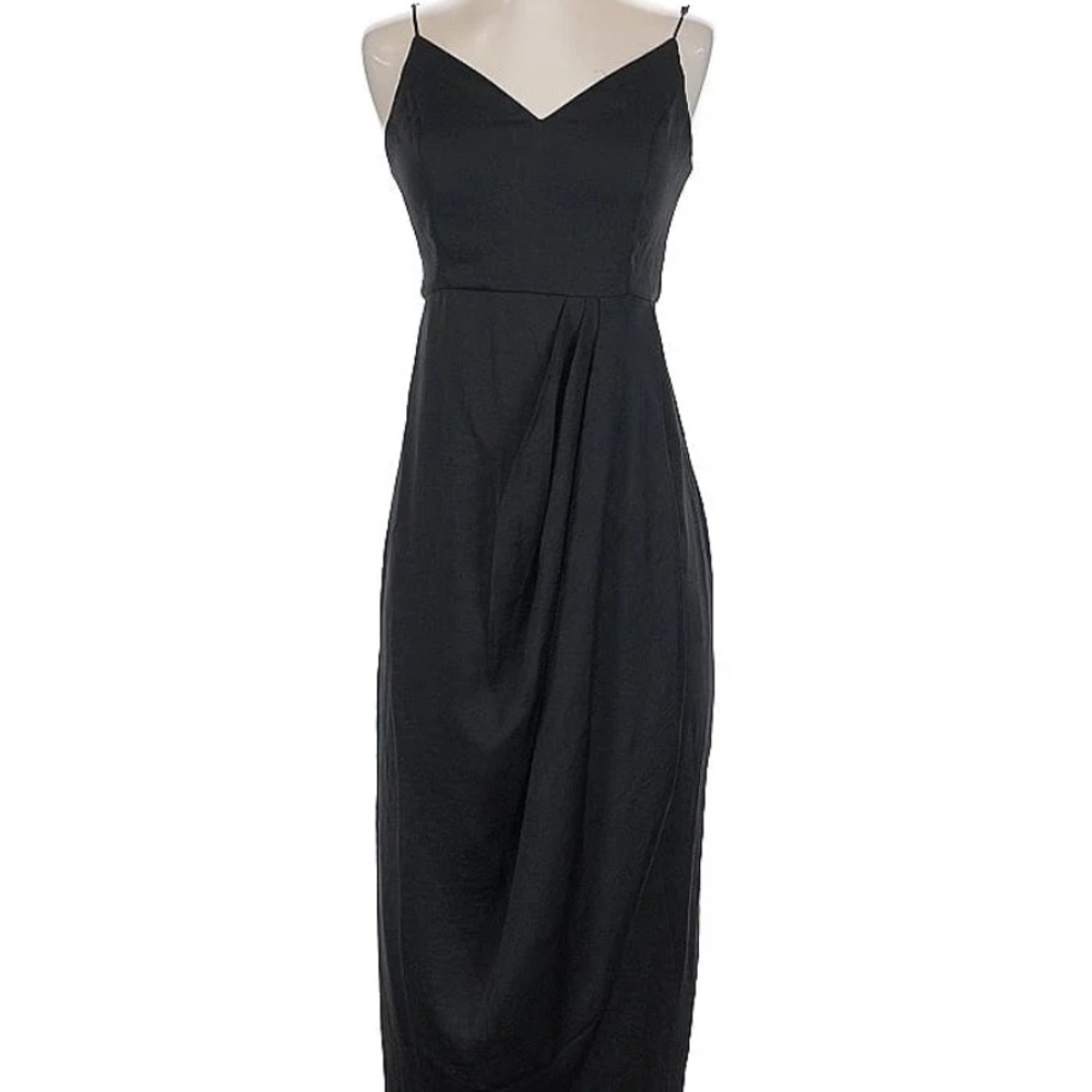 express // black wrap cocktail dress